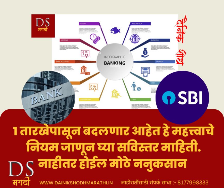1 तारखेपासून बदलणार आहेत हे महत्त्वाचे नियम जाणून घ्या सविस्तर माहिती. नाहीतर होईल मोठे ननुकसान
